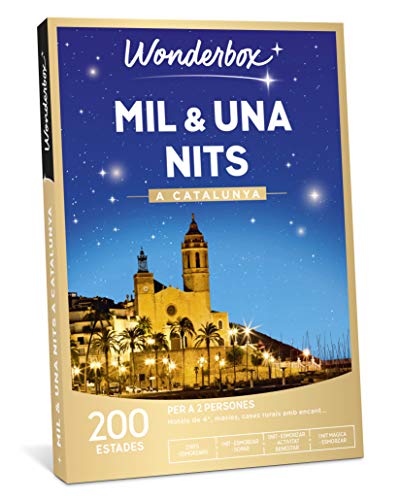 WONDERBOX Caja Regalo - MIL & UNA NITS A Catalunya - una Estancia con Diferentes Opciones a Elegir Entre 200 estancias mágicas para Dos Personas.