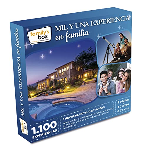 FAMILY'S BOX - Caja Regalo MIL Y UNA Experiencia EN Familia - Más de 1.100 experiencias: Noches de Hotel, Actividades urbanas y de Naturaleza, sesiones fotográficas y Muchas más...